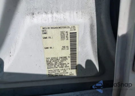 2017 Nissan Altima 2.5 Sv from USA, damaged, VIN 1N4AL3AP2HC154279